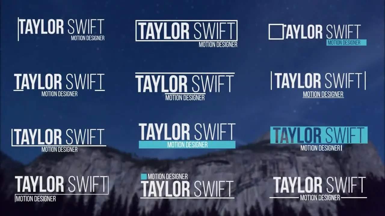 12个简单下三分之一全屏标题像素设计精选AE模板