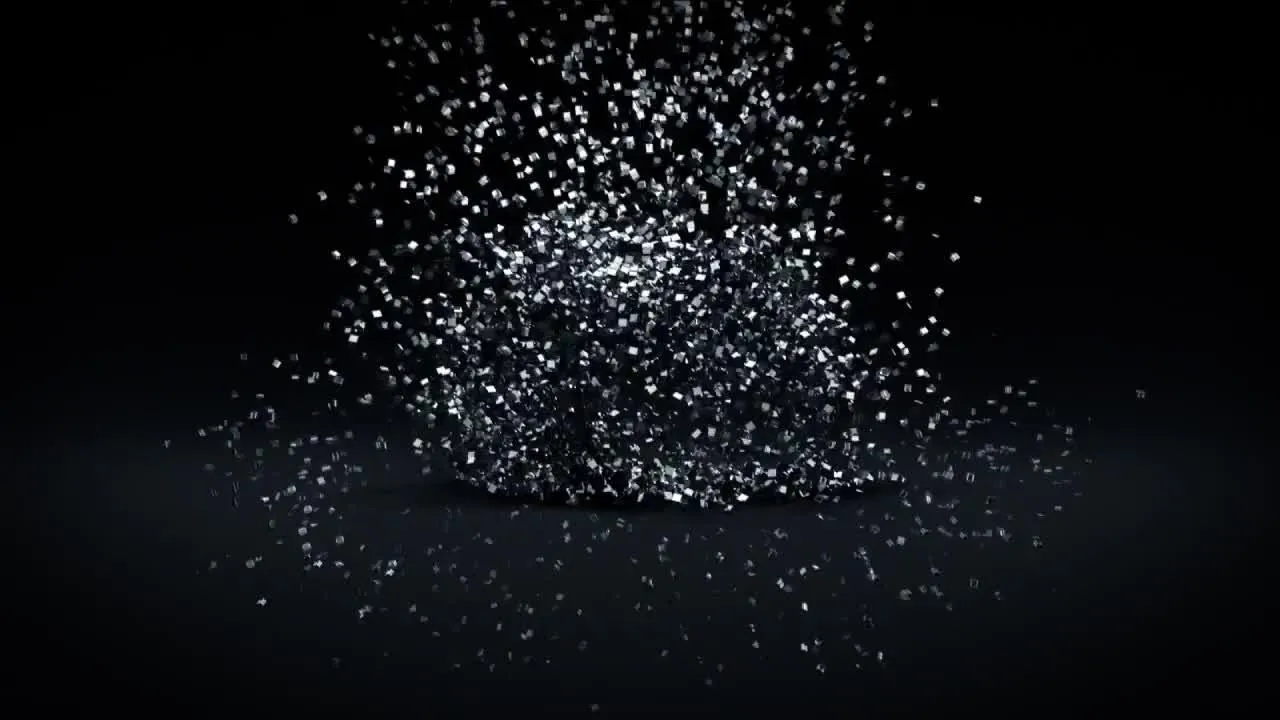 爆炸性分解效果黑暗亮金属Logo 像素设计精选AE模板