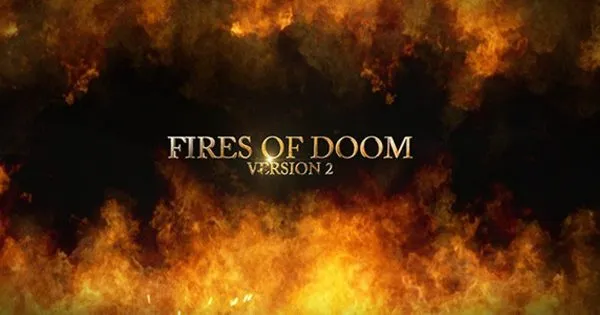 毁灭之火熊熊大火片头特效像素设计精选AE模板v2 Fire Of Dooms ver.2