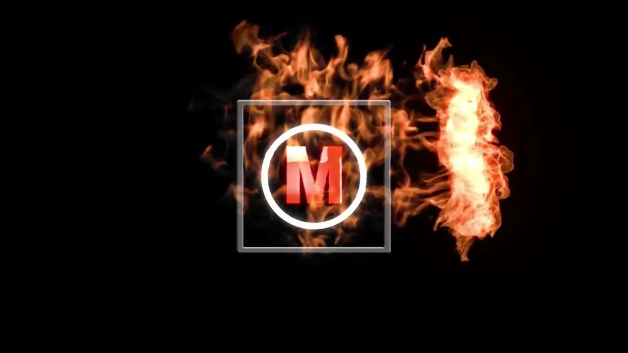 动态火焰徽标开场白像素设计精选AE模板