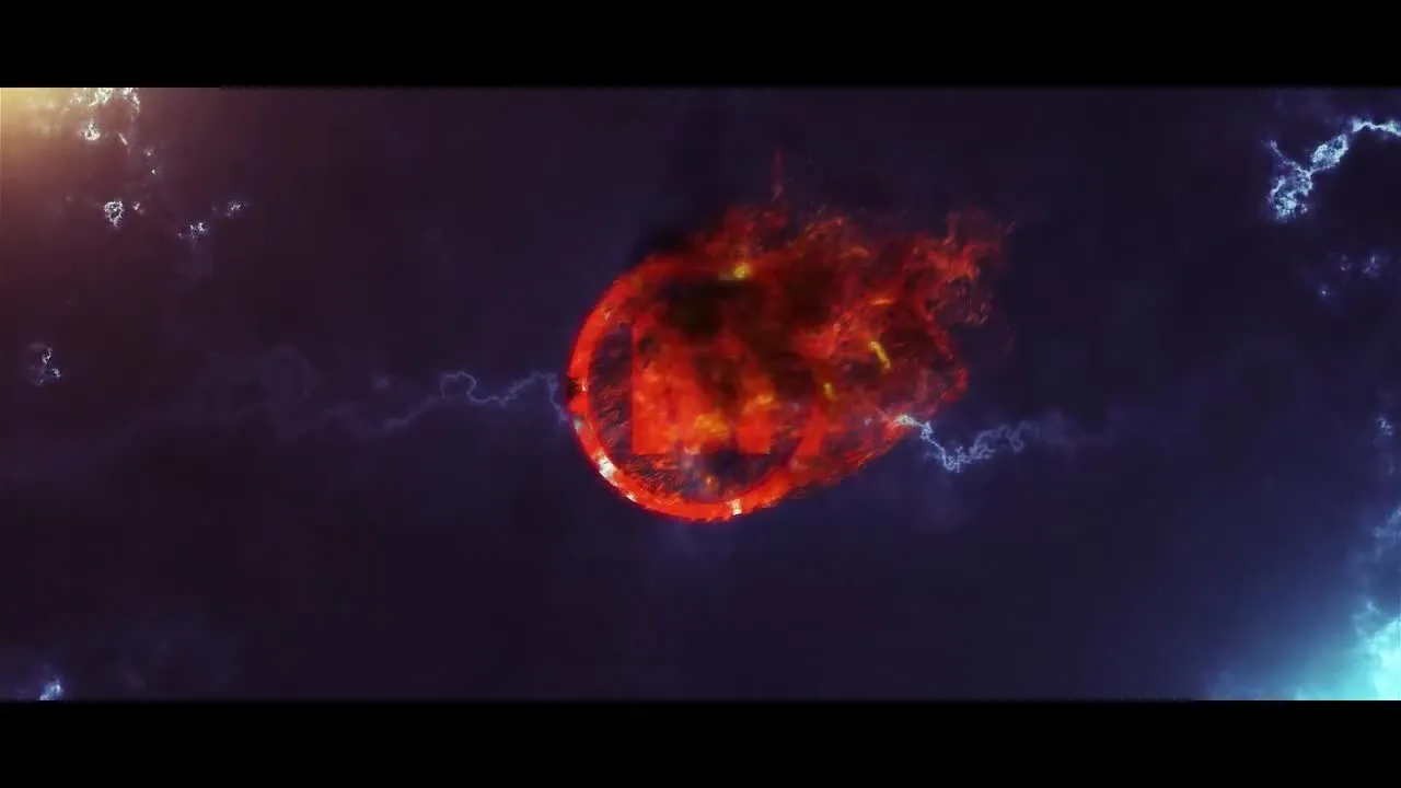 动态火焰品牌logo展示像素设计精选AE模板