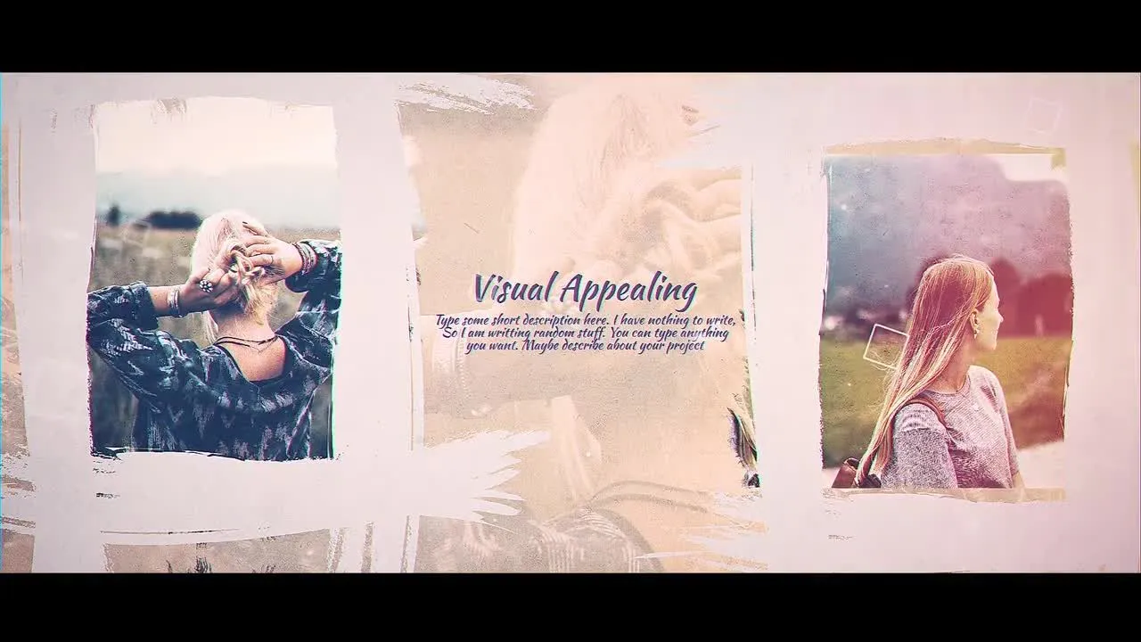 平滑过渡效果画笔画库像素设计精选AE模板