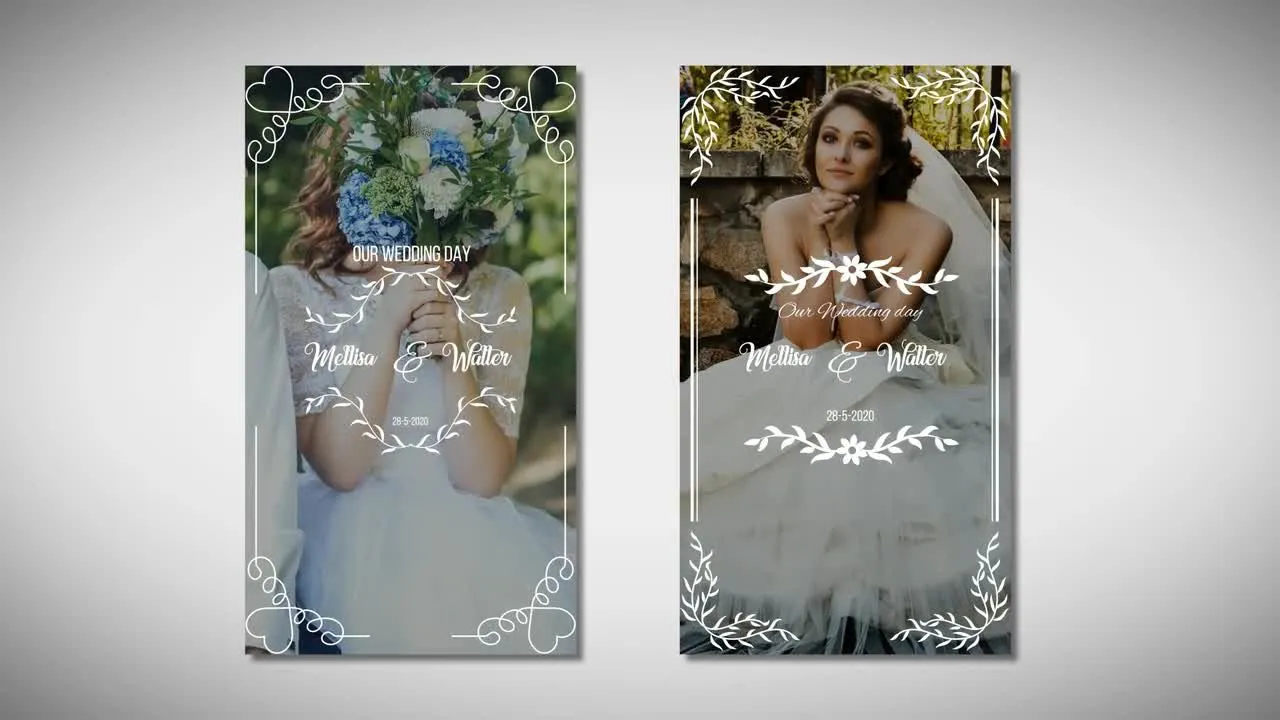 垂直竖屏婚礼动画像素设计精选AE模板