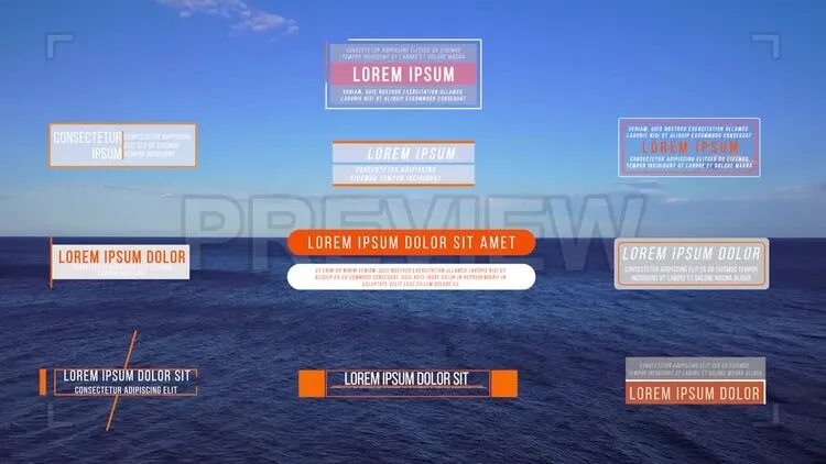 10个独特干净的全屏标题动画像素设计精选AE模板