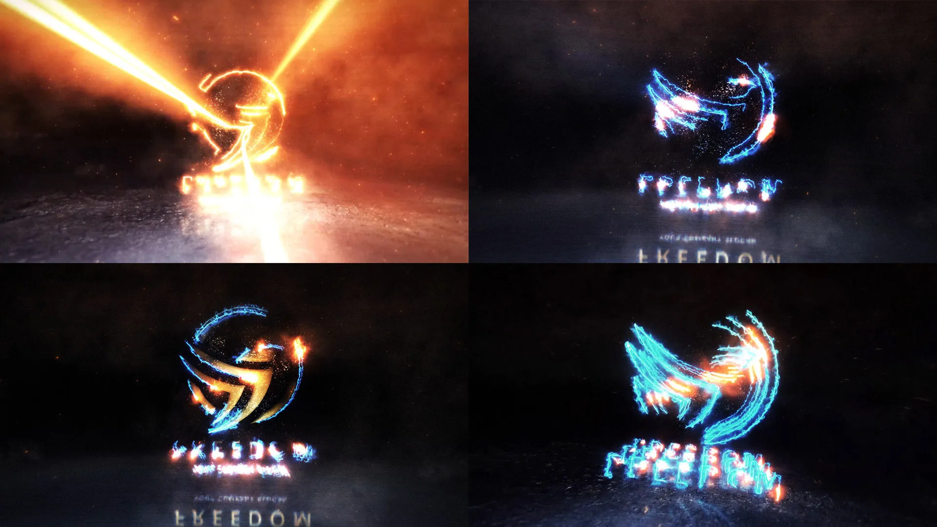 充满活力的徽标显示合集像素设计精选AE模板