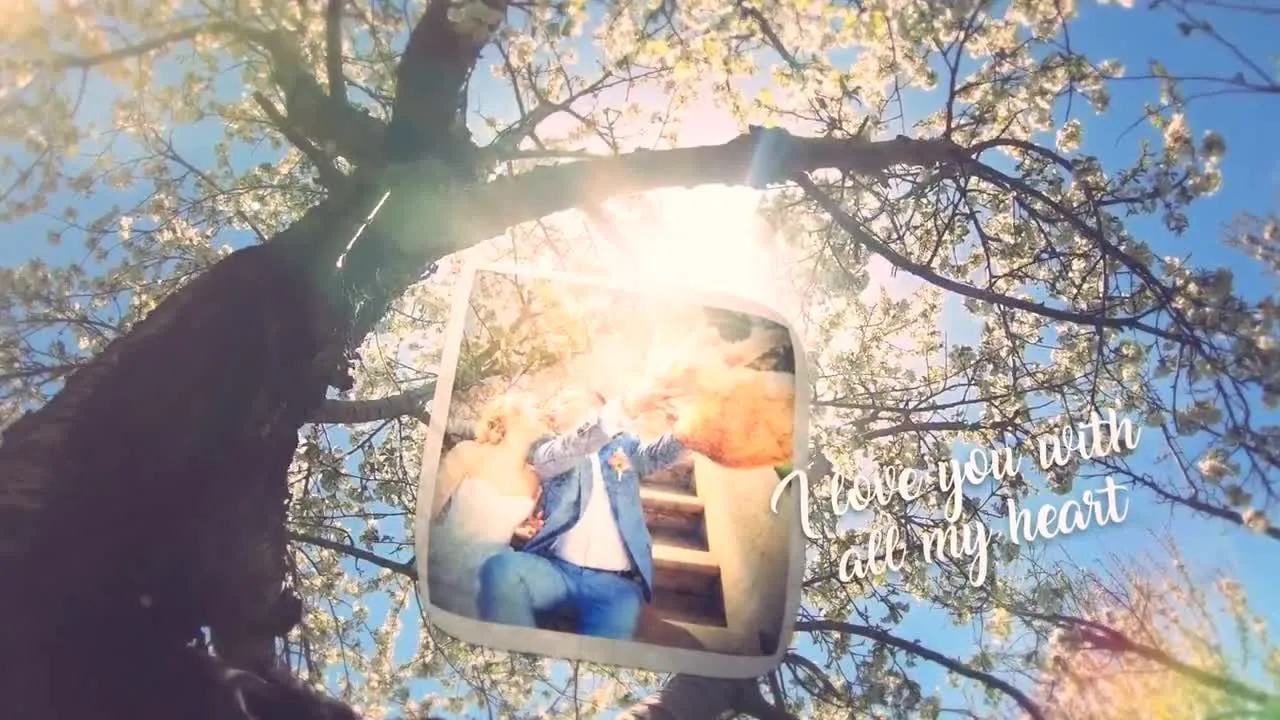 春季婚礼幻灯片像素设计精选AE模板