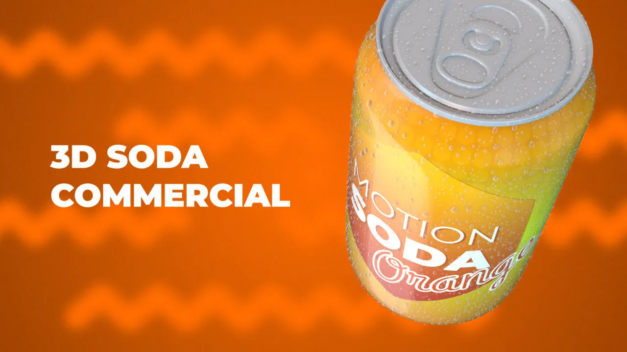 3D苏打水商业介绍像素设计精选AE模板