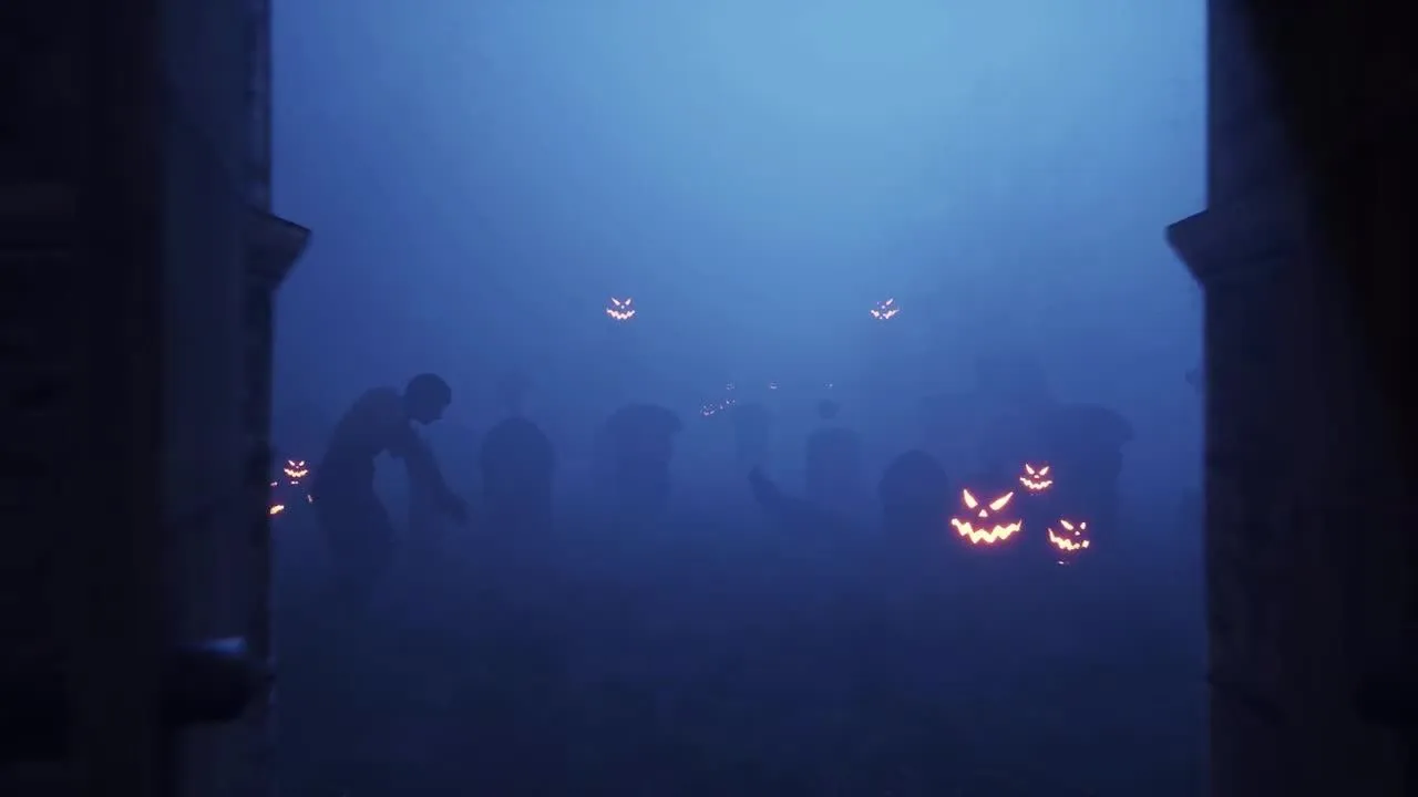 怪异的万圣节简介动画像素设计精选AE模板