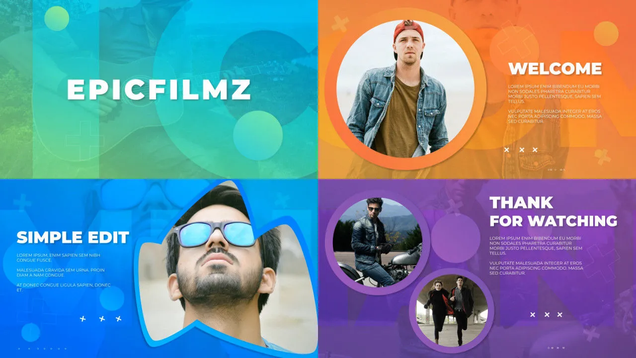 幻灯片放映器动画像素设计精选AE模板