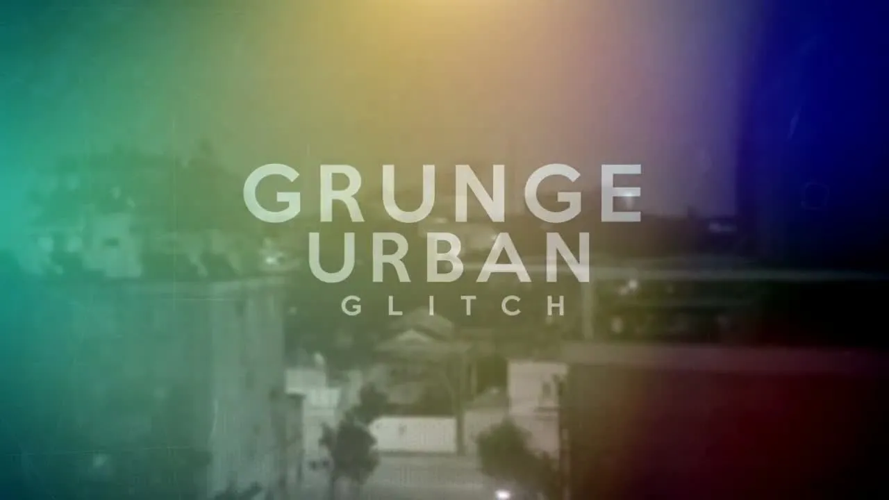 悬疑电影炫酷的故障和扭曲的文本动画像素设计精选AE模板