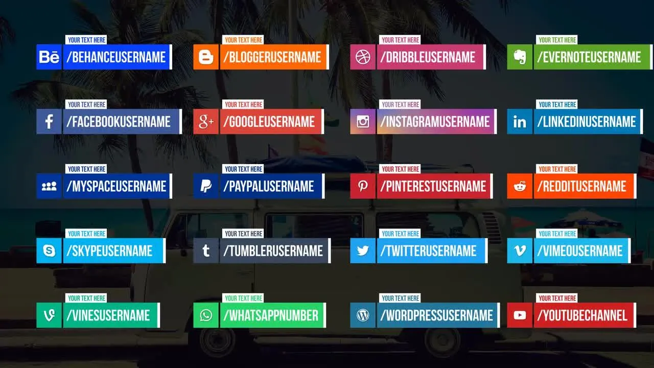 20个下三分之一社交媒体全屏标题像素设计精选AE模板