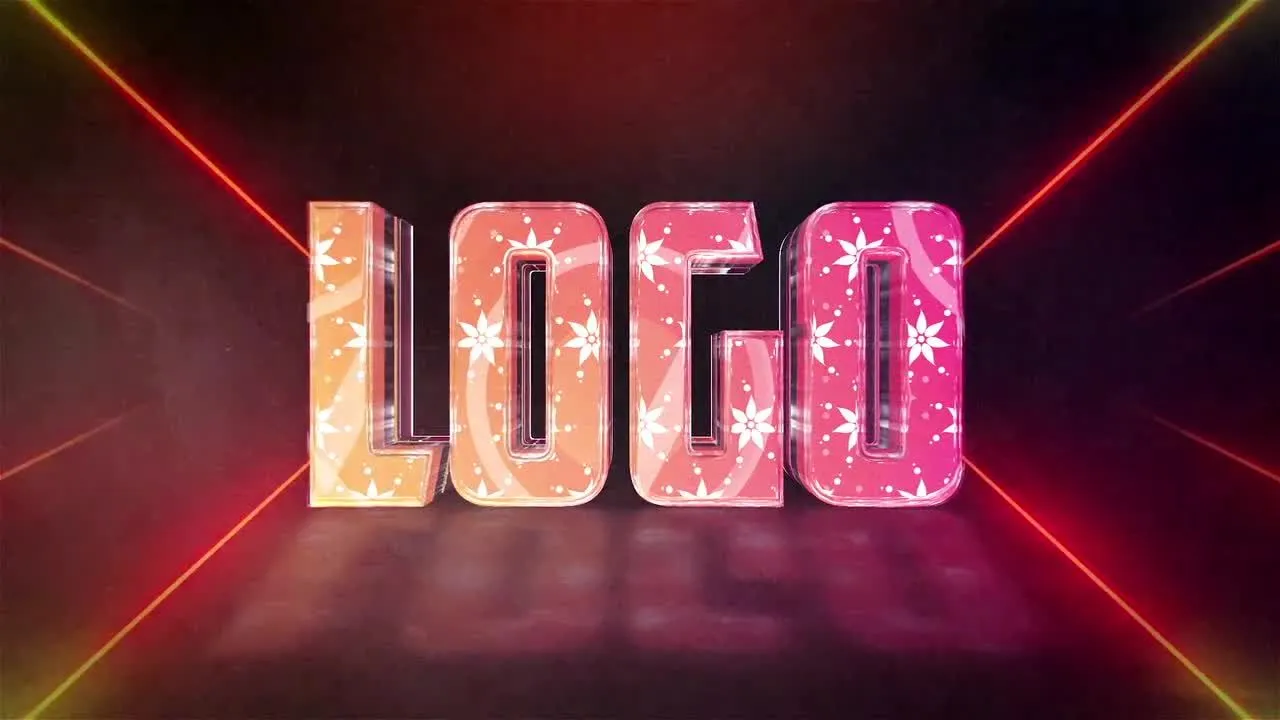 反射装饰徽标展示像素设计精选AE模板