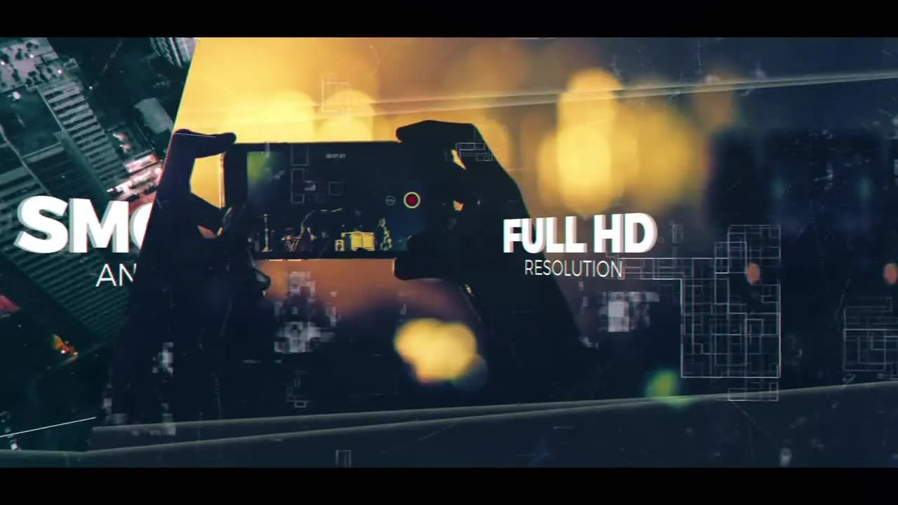 大型电影幻灯片照片展示像素设计精选AE模板