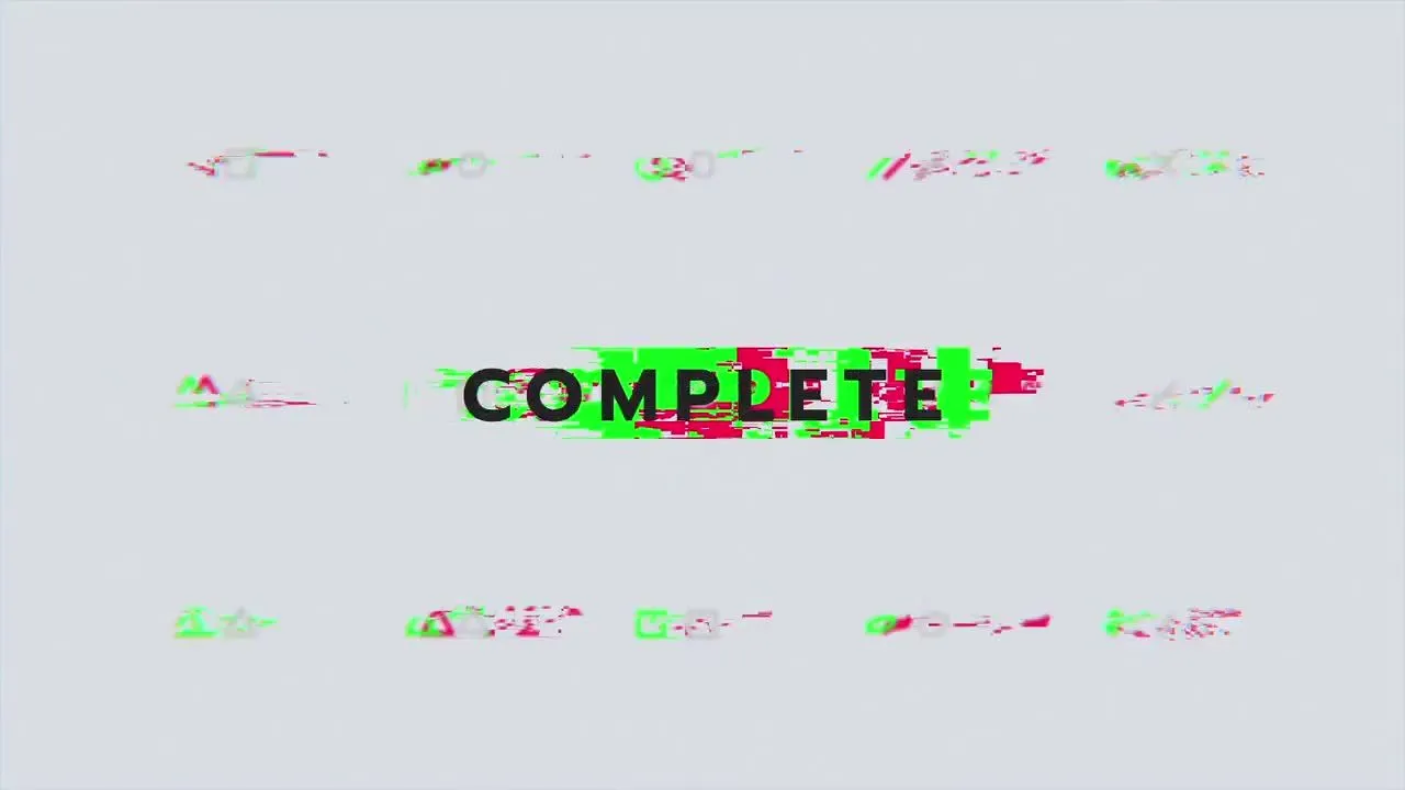 独特的毛刺过渡Logo展示像素设计精选AE模板