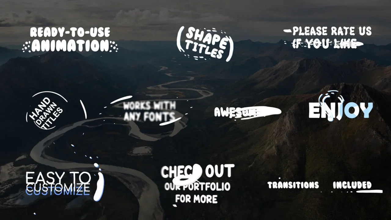 卡通形状富有创意的像素设计精选AE模板