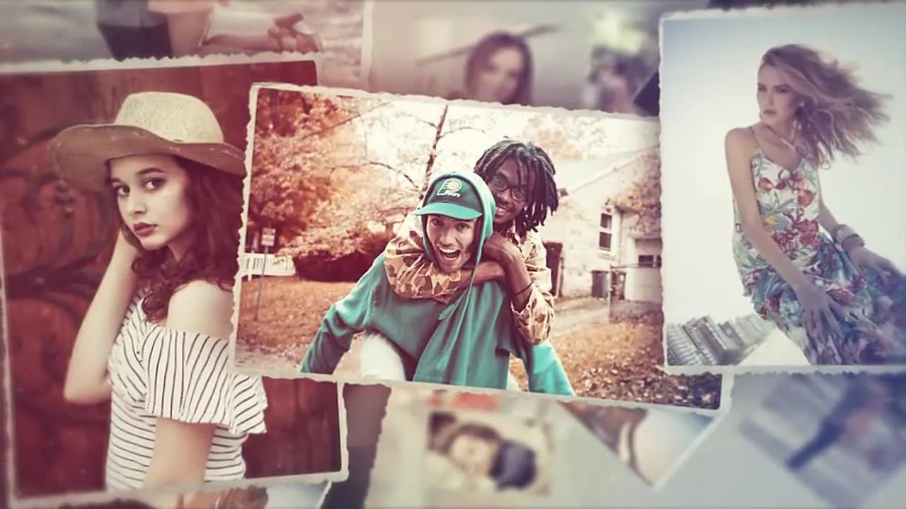 浪费优雅精美的照片幻灯片像素设计精选AE模板