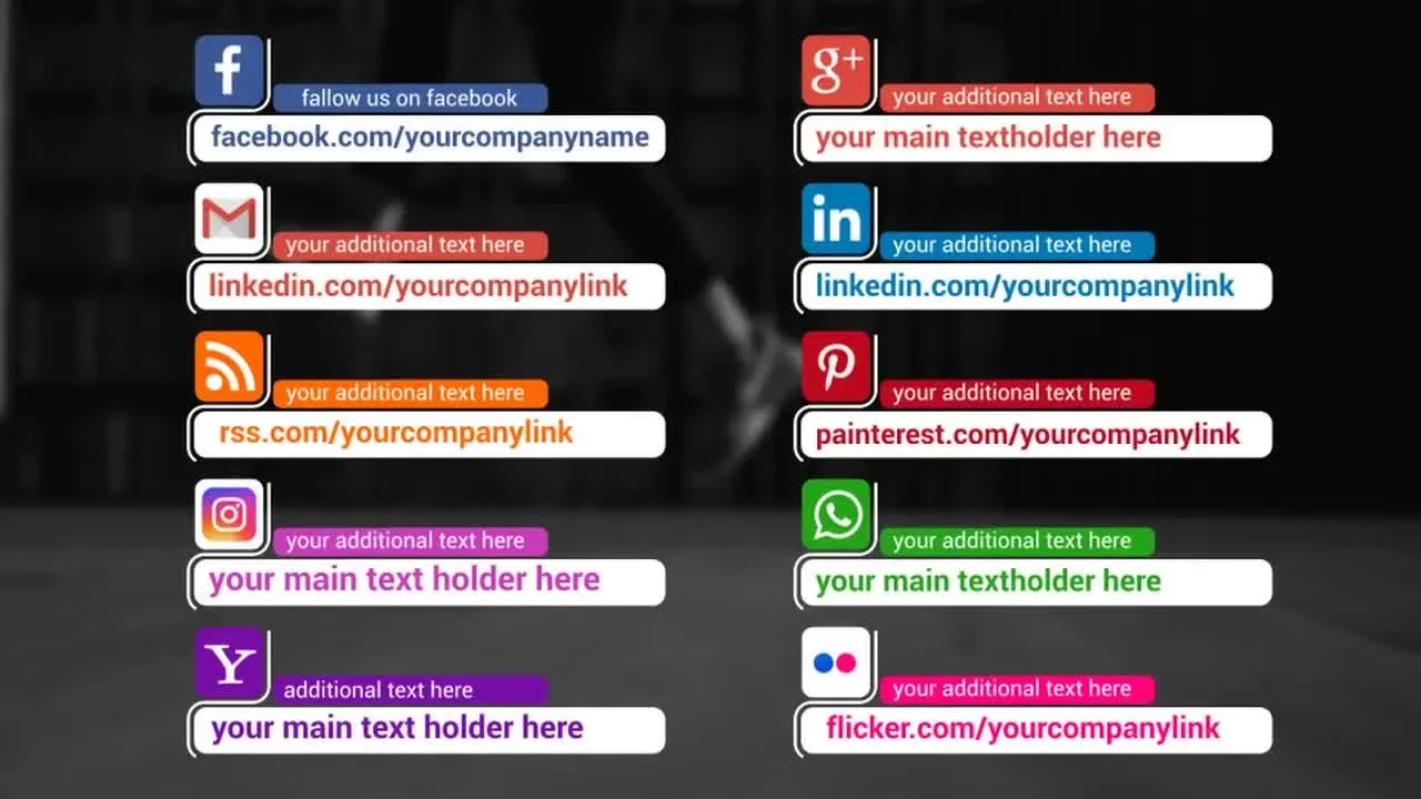 现代下三分之一网络社交媒体字幕条动画像素设计精选AE模板