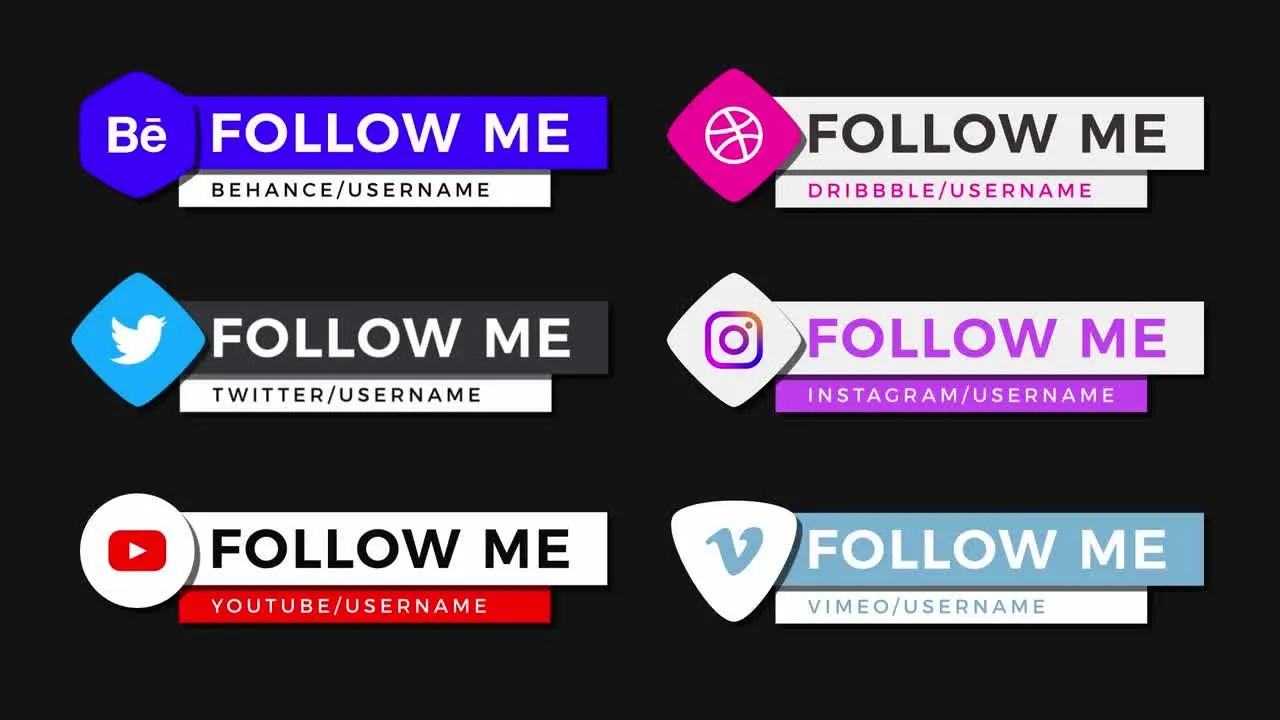 现代标题字幕条动画像素设计精选AE模板