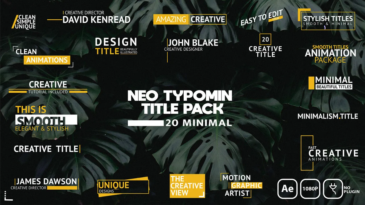 20个超现代标题包像素设计精选AE模板