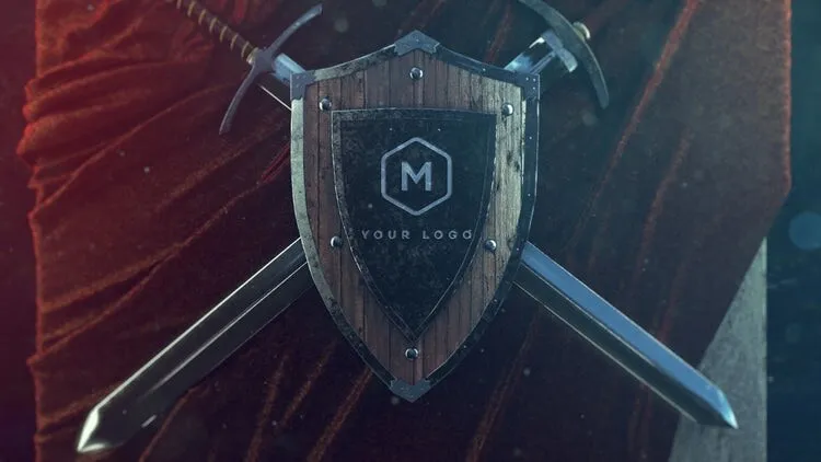 生动酷炫的骑士徽标像素设计精选AE模板