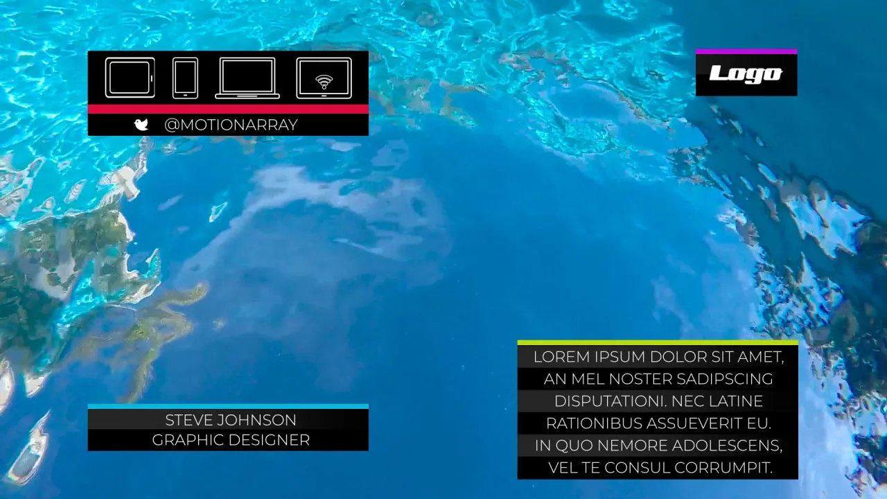 4个标题字幕条动画像素设计精选AE模板