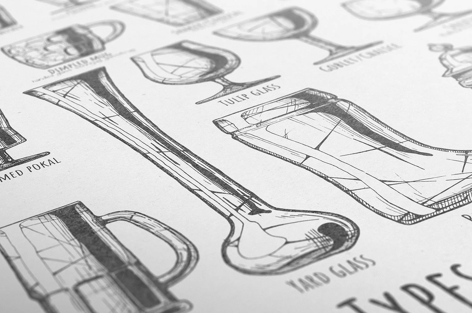 特色手绘啤酒玻璃器皿图形素材插图(5)