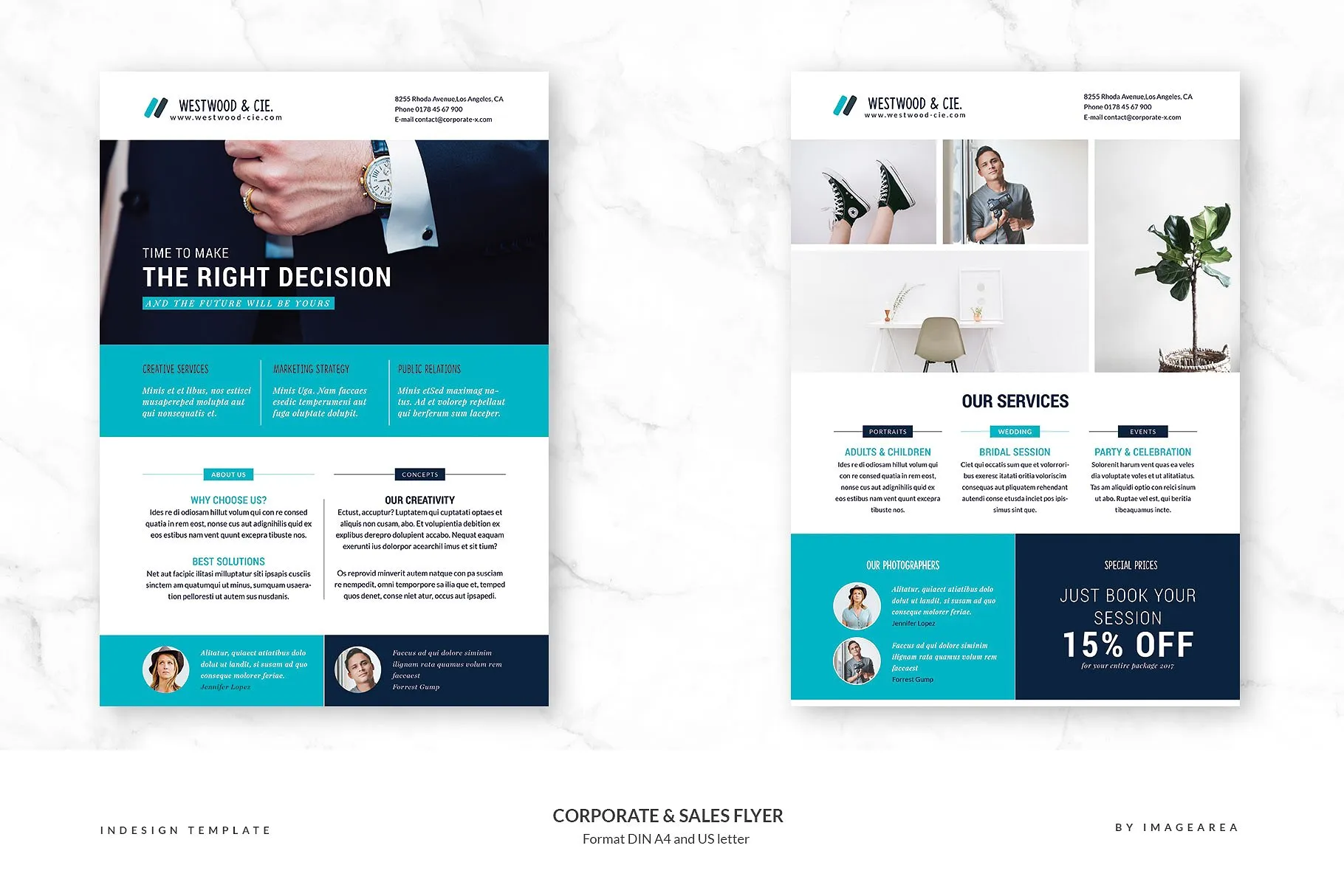 商务促销活动宣传传单模板 Corporateamp; Sales Flyer