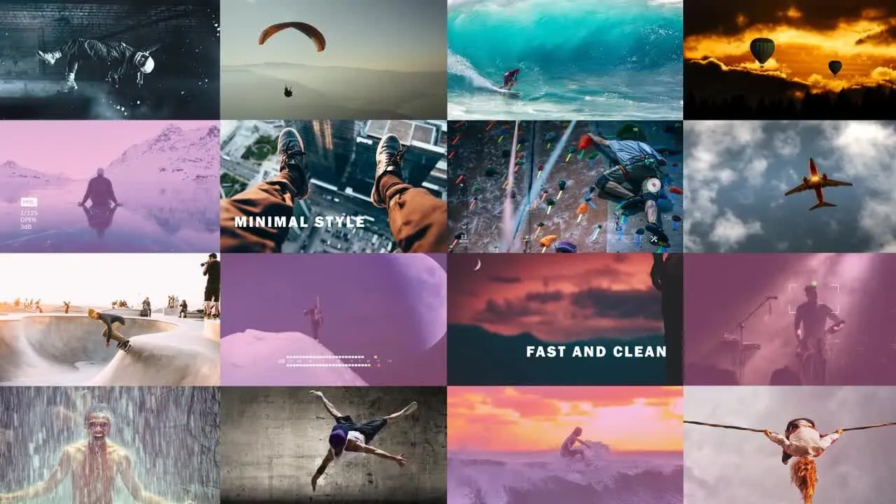 乐观且富有创造力照片幻灯片像素设计精选AE模板