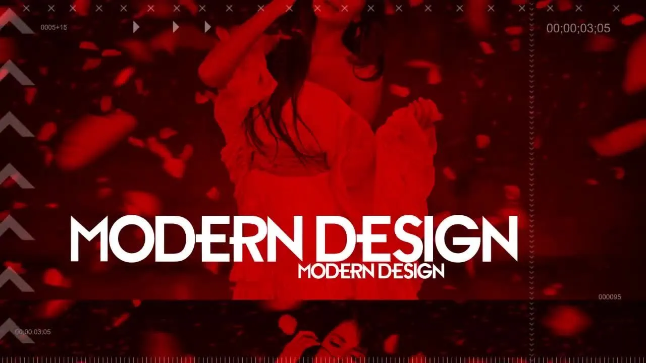 多彩的文本动画幻灯片像素设计精选AE模板