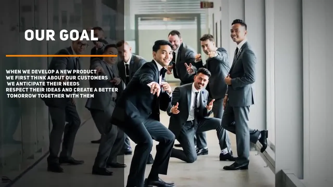 黑色和橙色设计的公司营销活动文字动画像素设计精选AE模板