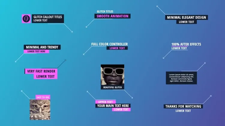 专业设计标题像素设计精选AE模板