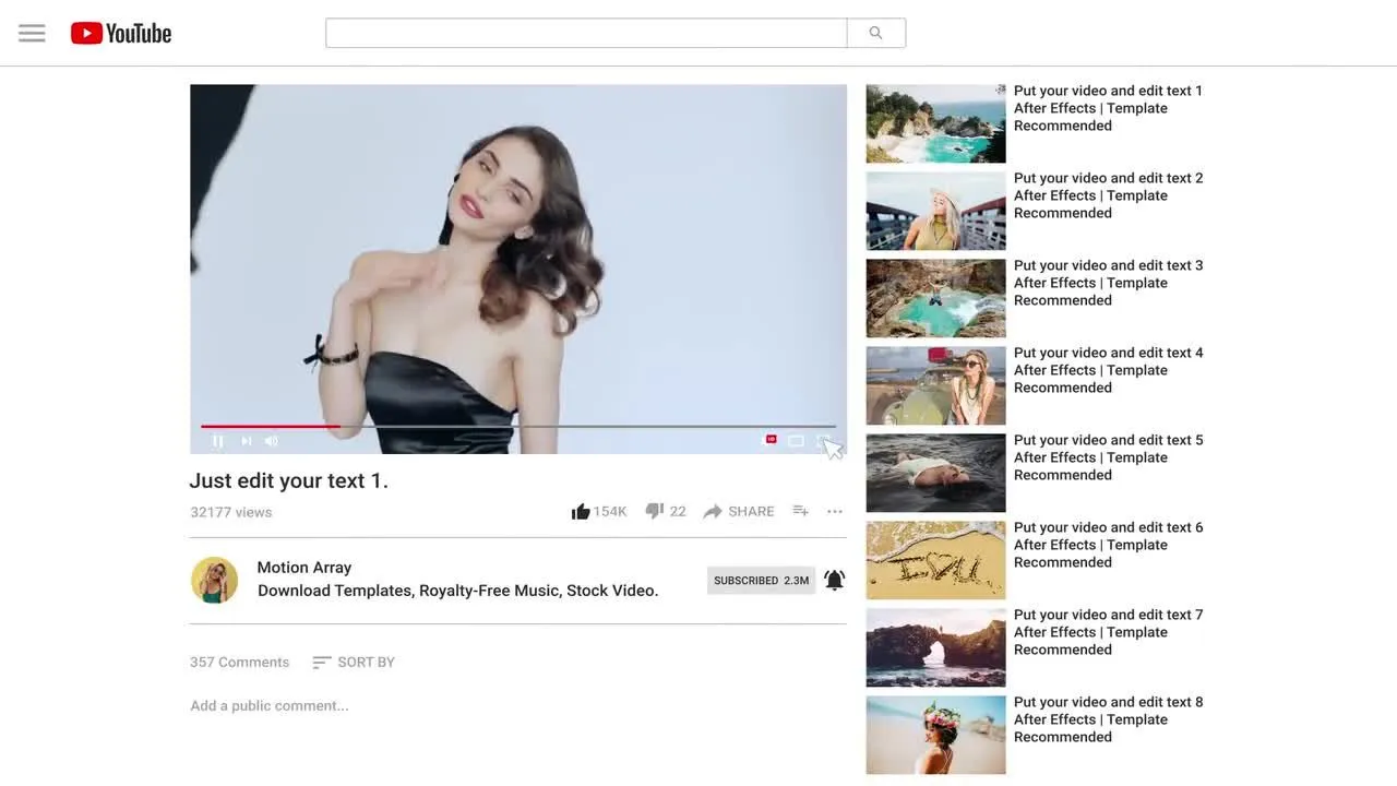 文本动画流畅Youtube促销像素设计精选AE模板