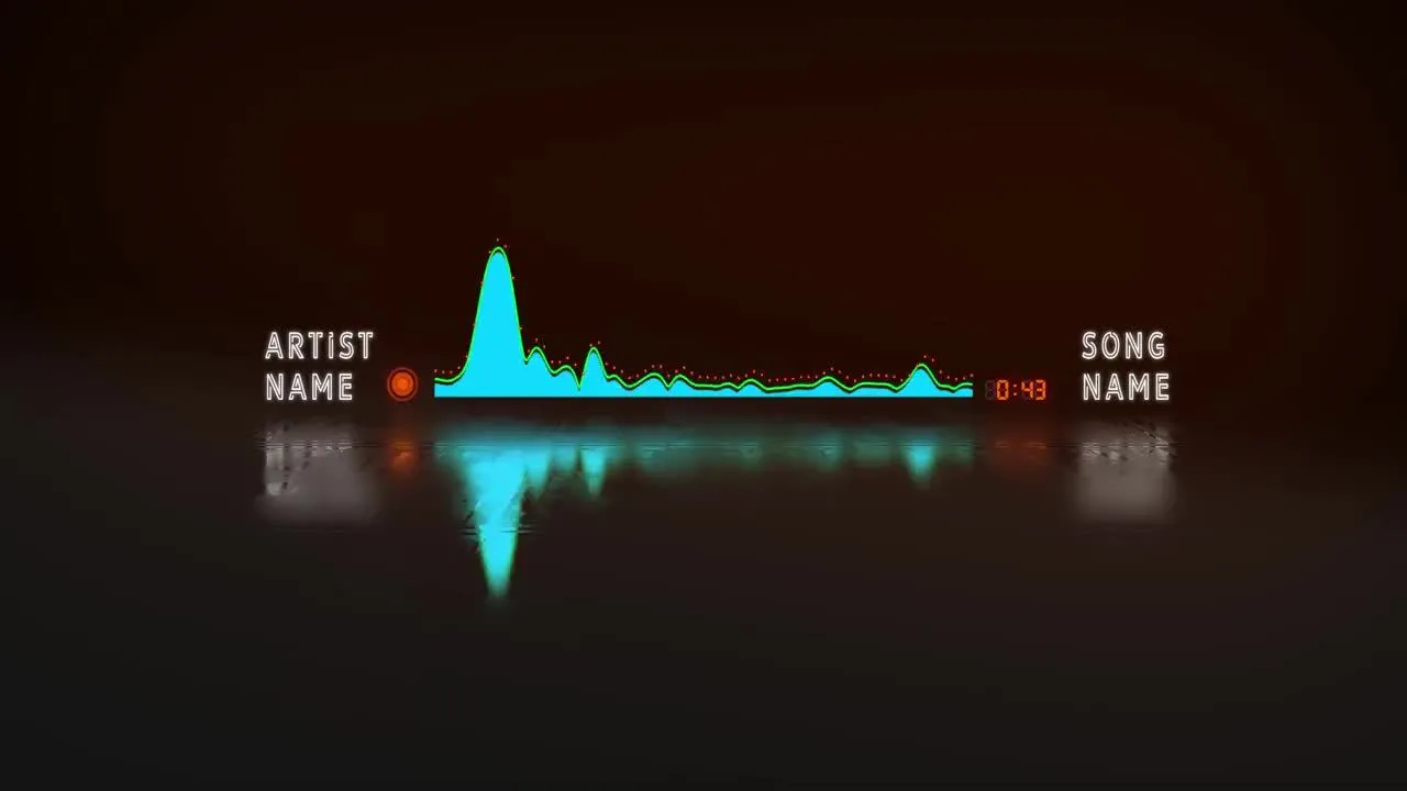 充满活力的音频频谱宣传介绍像素设计精选AE模板