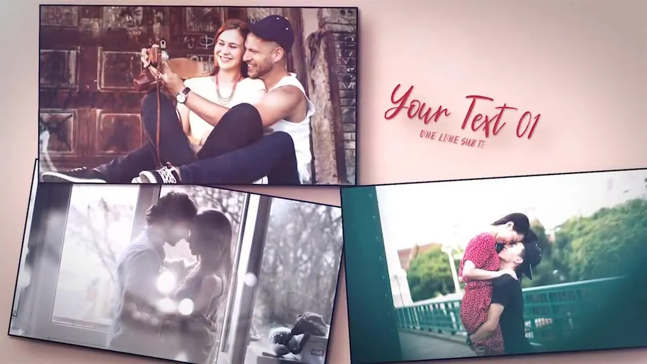 浪漫婚礼幻灯片动画像素设计精选AE模板