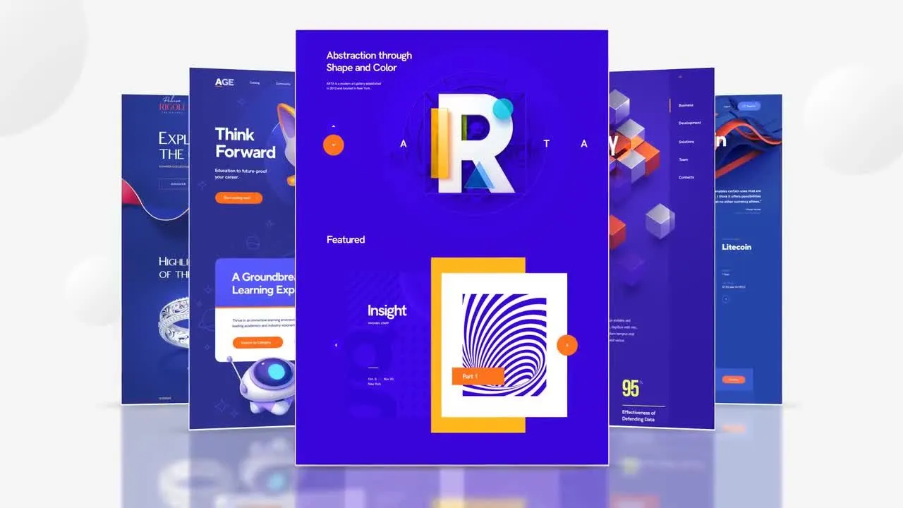 网站清洁演示文稿展示ae模板