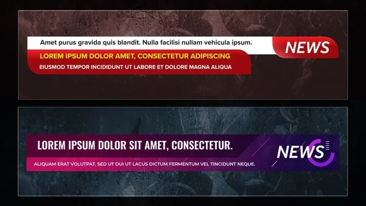 10个简洁优美的新闻标题包像素设计精选AE模板