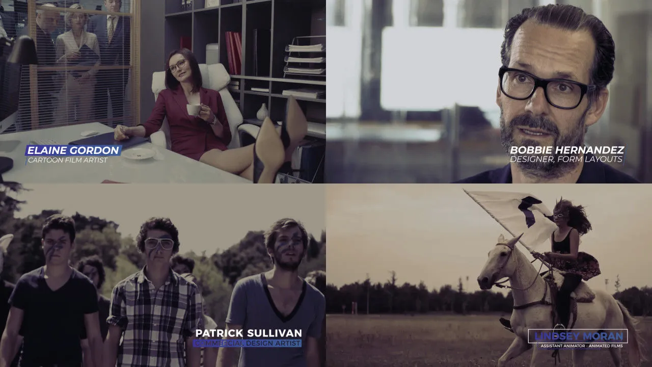 12个时尚优雅整洁的动画下三分之一标题像素设计精选AE模板