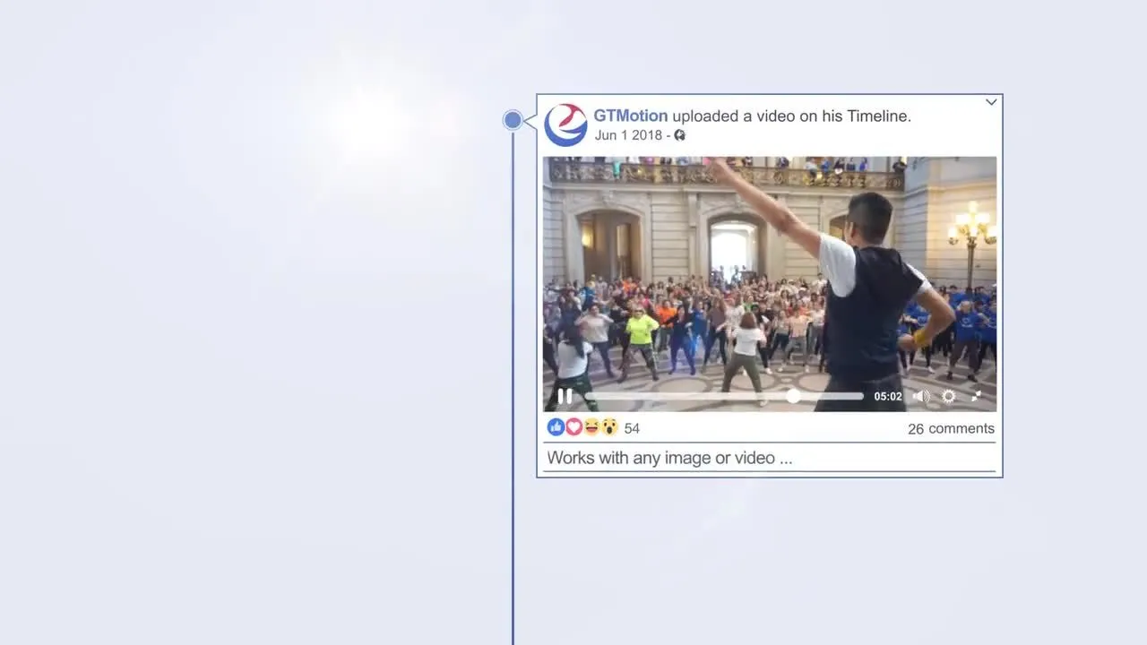 Facebook时间线幻灯片像素设计精选AE模板