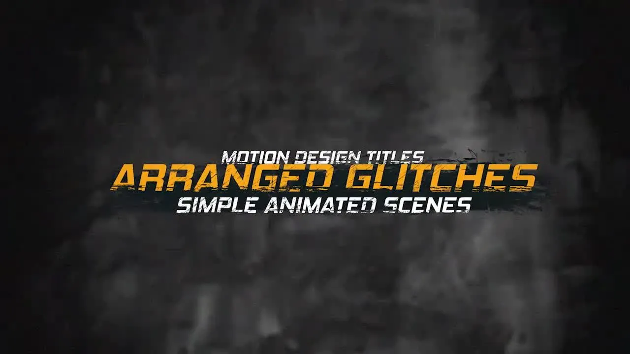 动态肮脏的毛刺标题文字动画像素设计精选AE模板