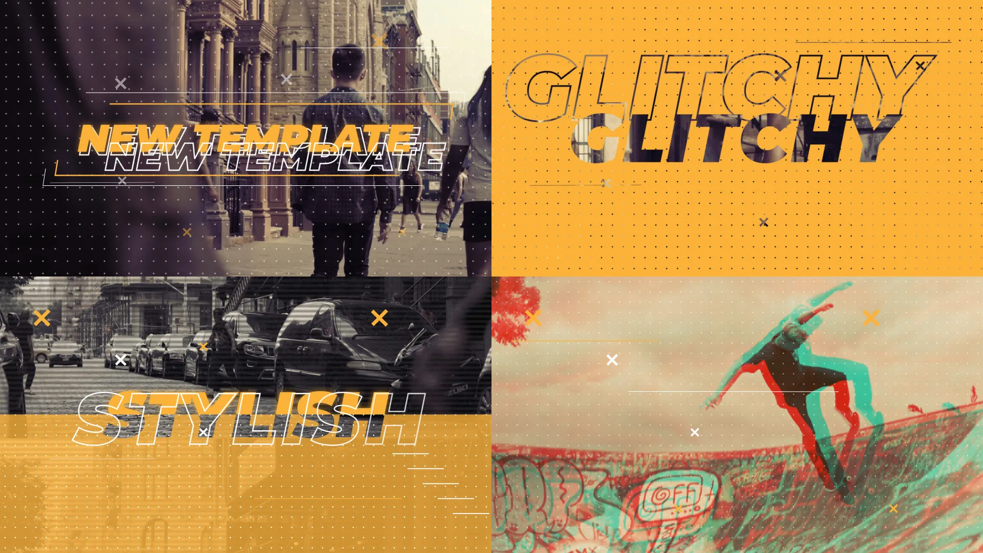 小故障城市促销像素设计精选AE模板