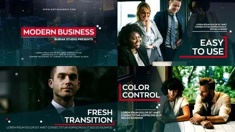 超现代设计动画过渡像素设计精选AE模板