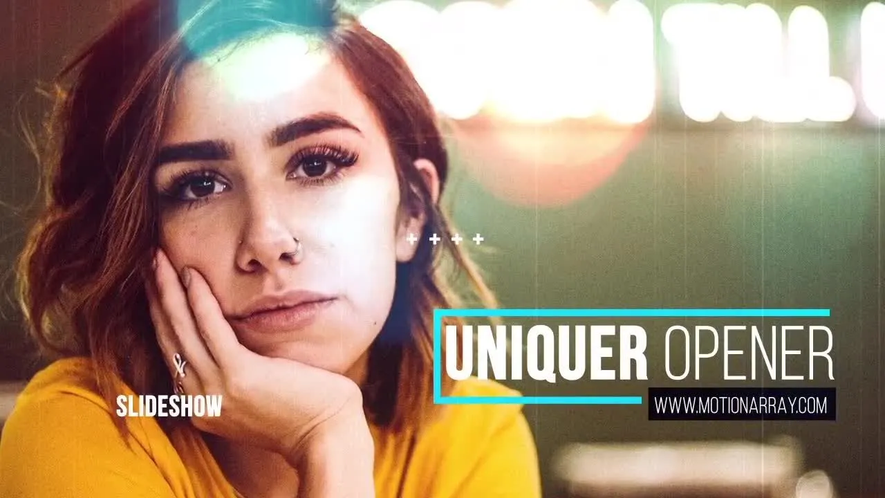 时尚现代创意的照片幻灯片像素设计精选AE模板