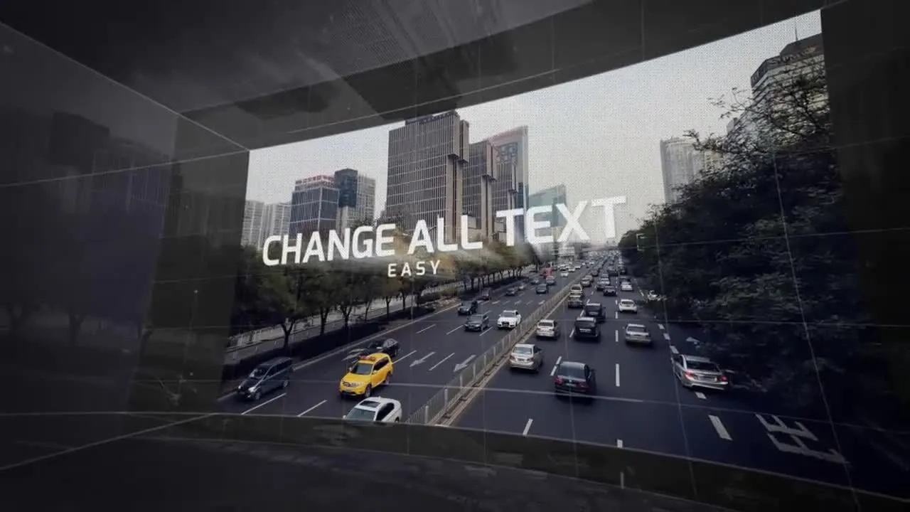 环形3D视频墙像素设计精选AE模板