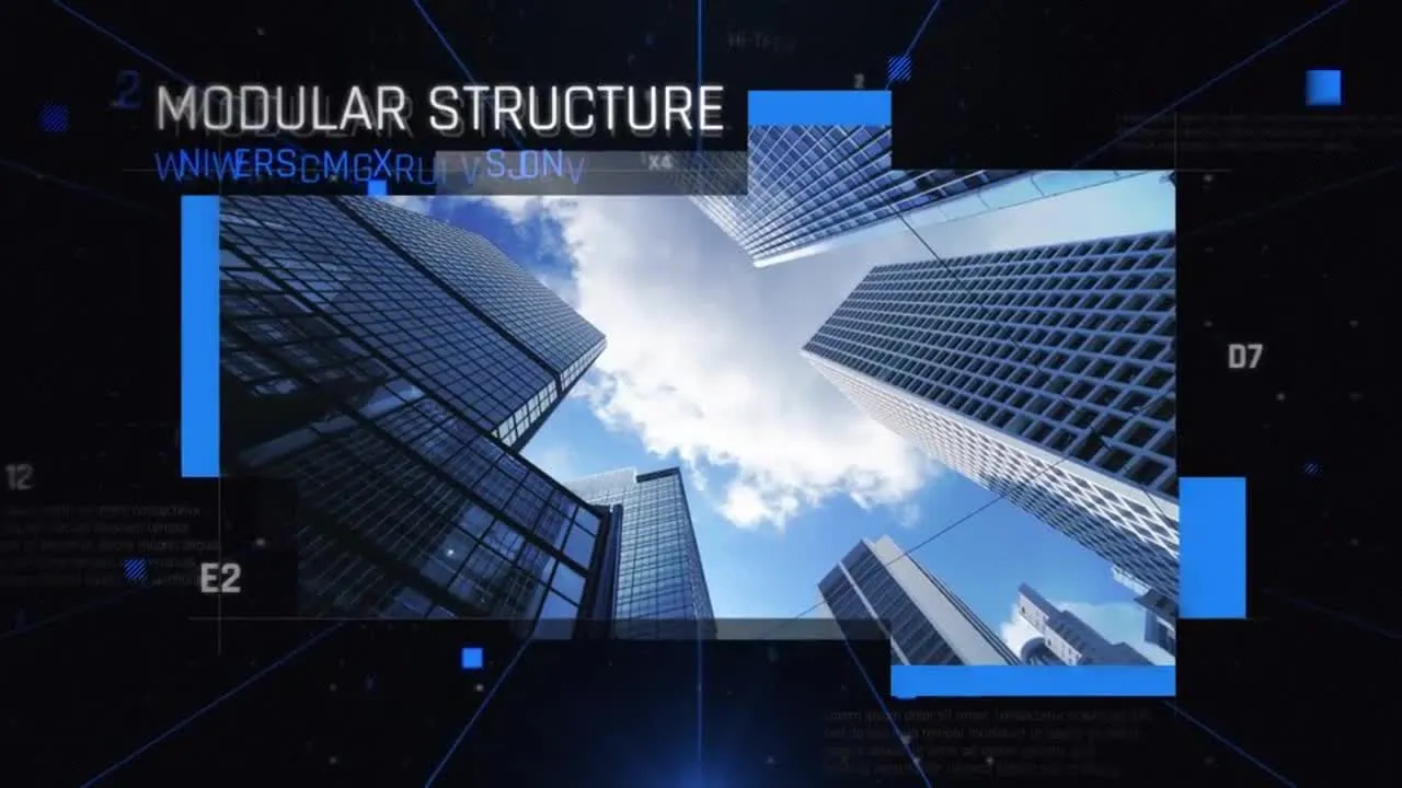 时尚的数字效果幻灯片像素设计精选AE模板