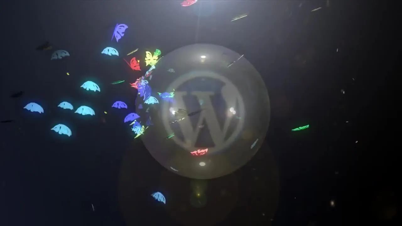 美丽的蝴蝶Logo显示像素设计精选AE模板