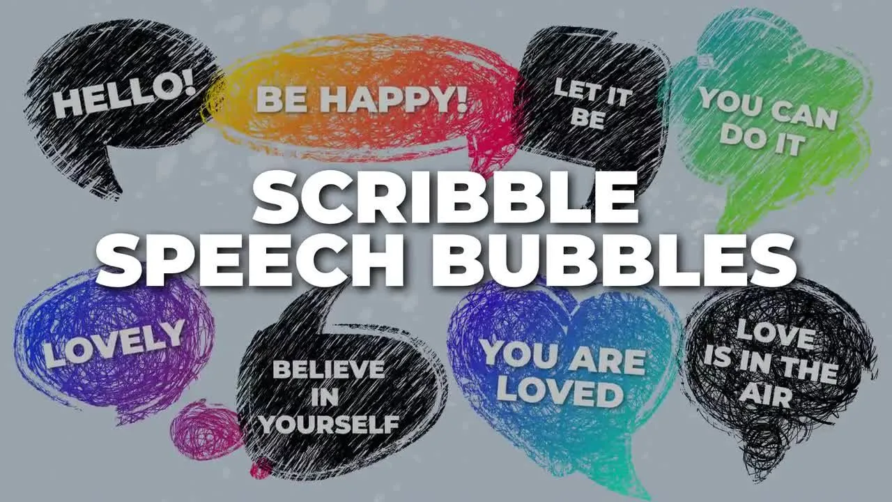 8个明亮动画语音气泡集合像素设计精选AE模板