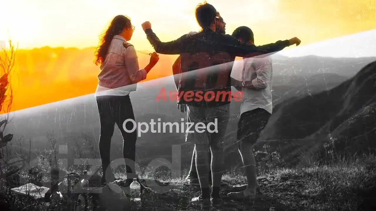 万花筒幻灯片放映机照片像素设计精选AE模板