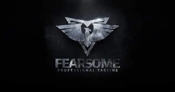 动态金属锻造特效Logo演示像素设计精选AE模板 Shadow Dust Reveal