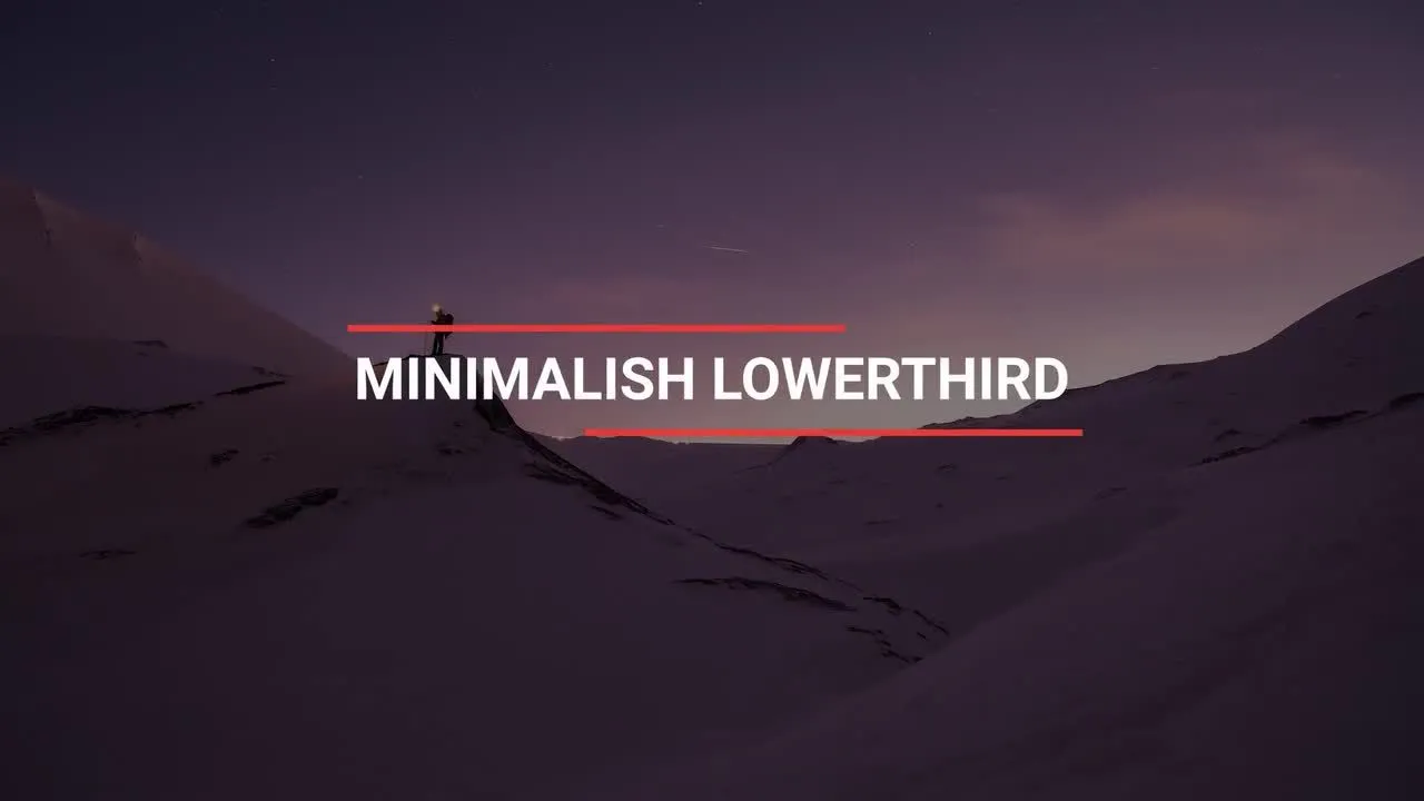 最小的下三分之一全屏标题像素设计精选AE模板