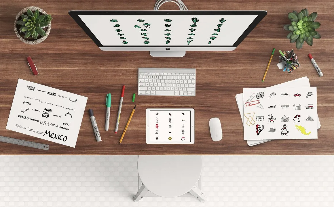 漂亮的墨西哥地图卡通插画矢量素材下载[ai,eps,png,jpg]插图(2)